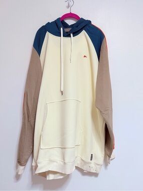 Tiziano Hooded Pullover Shirt - Cream with Navy & Tan Accents 6X